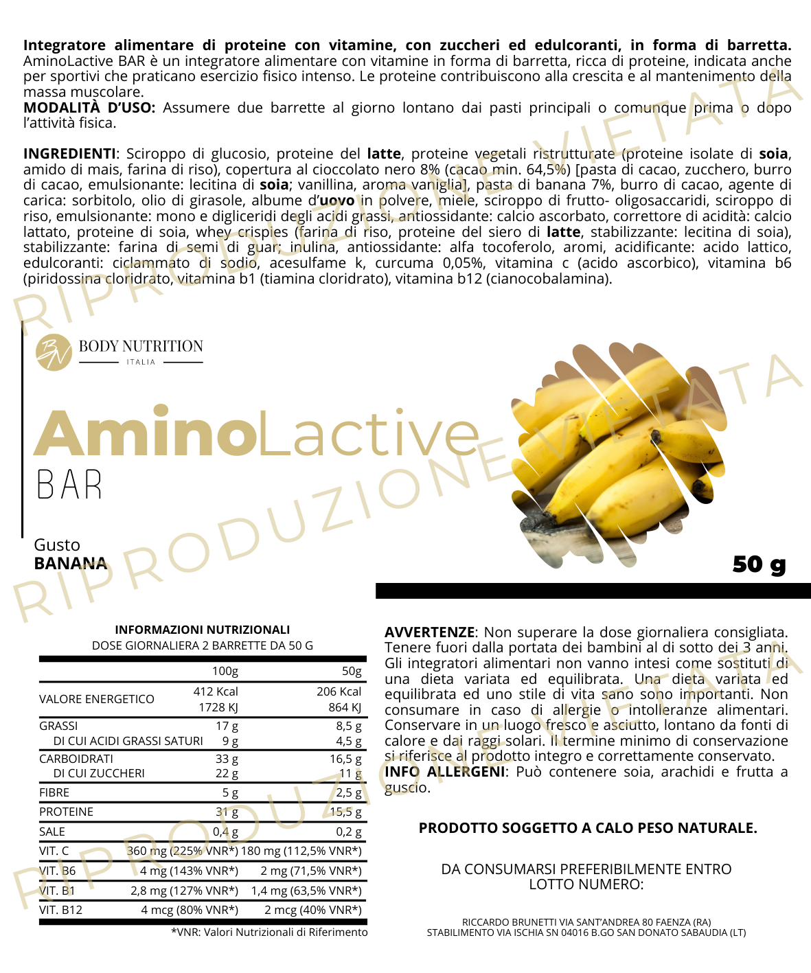 AminoLactive Bar Banana