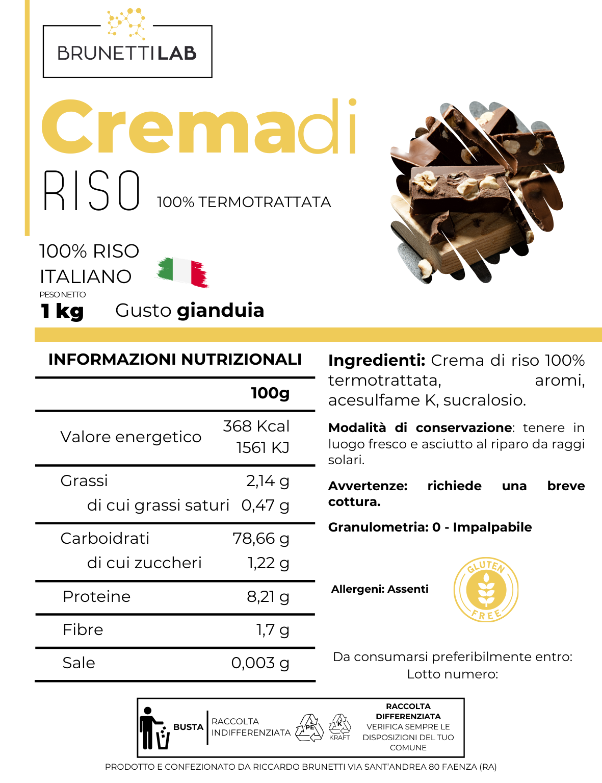 Crema di Riso - 100% Termotrattata