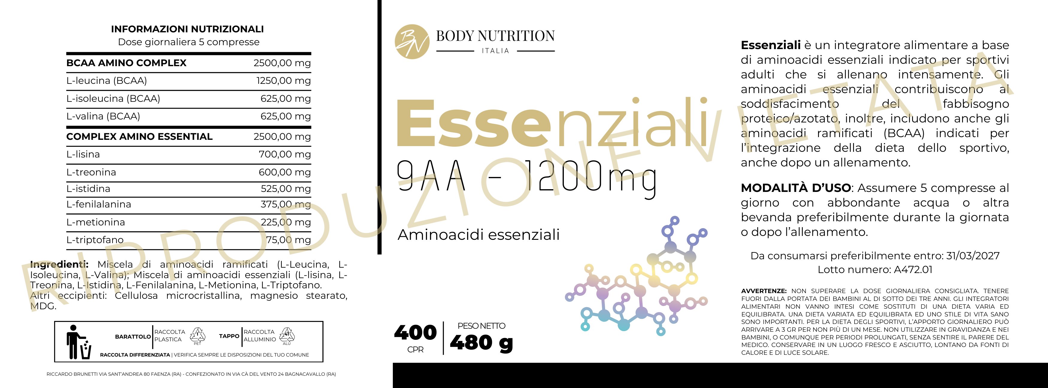 Aminoacidi Essenziali - 9AA
