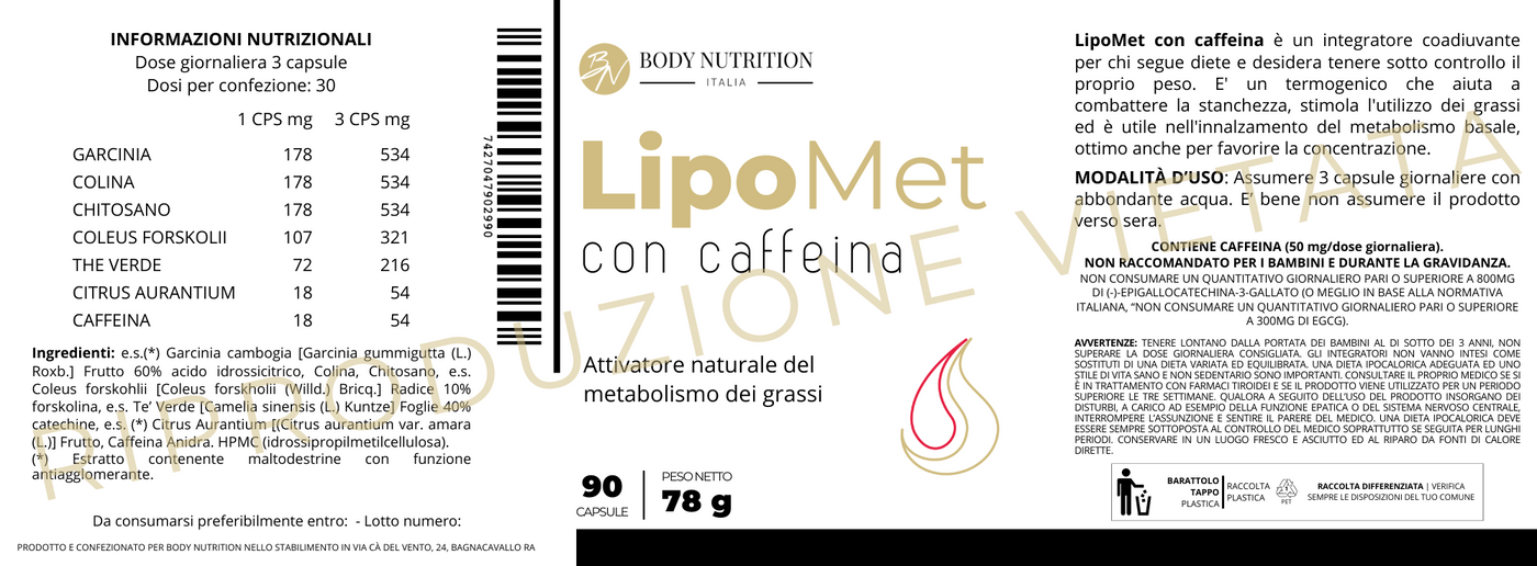 LipoMet con Caffeina