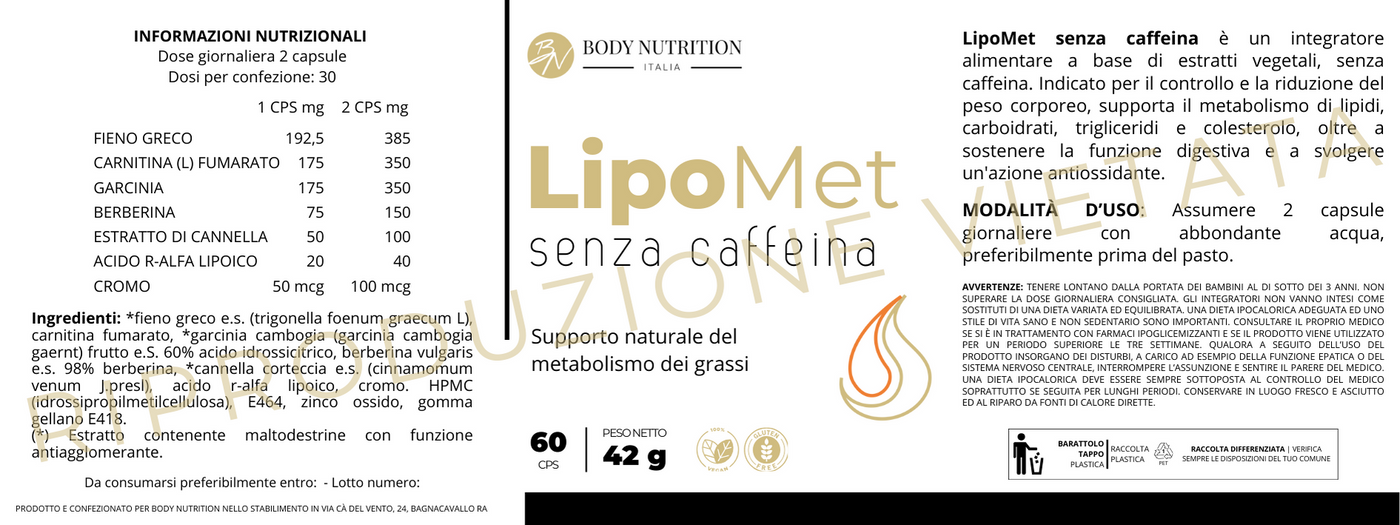 LipoMet Caffeine Free - Metabolic Support 